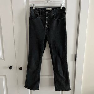 Madewell Cali Demi Boot cropped jeans in black